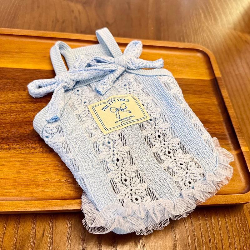 Ropa para cachorros verano estilo fino malla transpirable jacquard hueco camisola Teddy Bichon Pomeranian Yorkshire