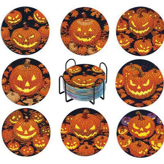 Transfronterizo nueva serie de Halloween 2026 pintura de diamantes diy cojín de tazas hecha a mano colgante llavero pegado diamante refrigerador