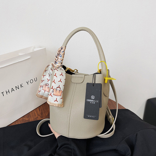 Korean-style bucket bag hand-held vegetable basket texture women's bag simple large capacity single shoulder crossbody bag live streaming