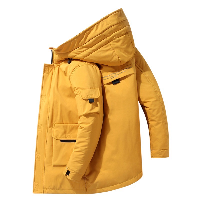 Transmisión en vivo para el invierno engrosada chaqueta de los hombres de estilo coreano SLIM-Fit casual gran ropa de trabajo juventud chaqueta caliente moda