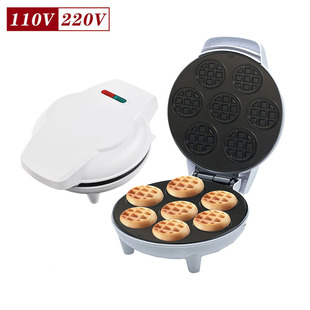 Cross-border US regulations 110V seven-hole mini waffle machine non-coated children's breakfast machine electric cake pan biscuit machine