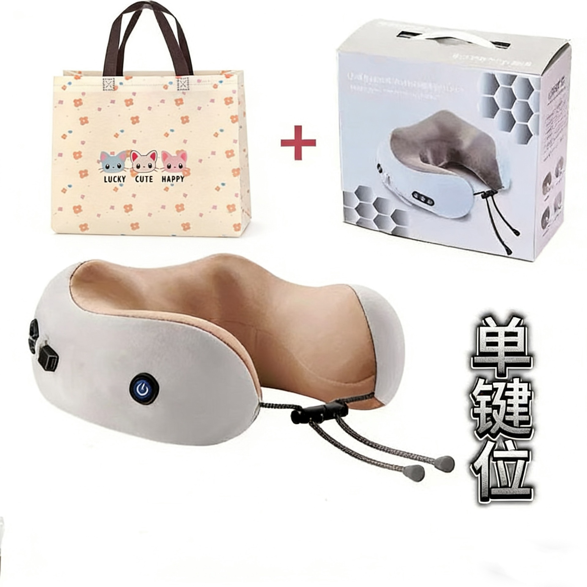 Bolsa de mano de botón único Vibrating Brown