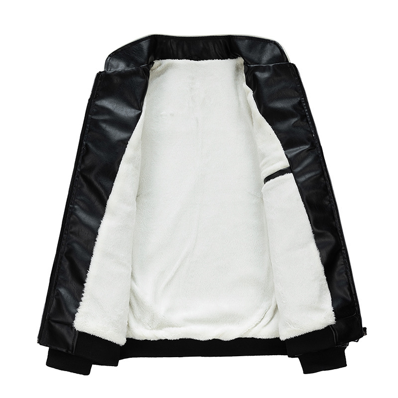 Chaqueta de cuero PU para hombres, nuevo otoño, chaqueta de cuello vertical, chaqueta de motocicleta de manga larga, chaqueta de nicho, chaqueta de color