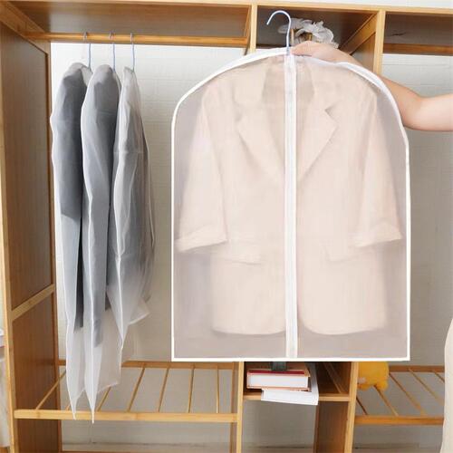 Korean-style suit anti-dust cover dry cleaning store zipper storage bag, anti-dust storage bag for transparent wardrobe clothes dust cover