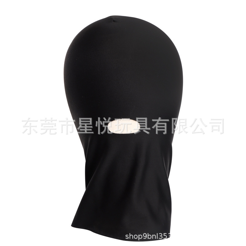 SM Erotic Hood Mask, Breathable Nylon Eye-Opening Design, Elastic Slip-On Adult Headgear — detail image 13