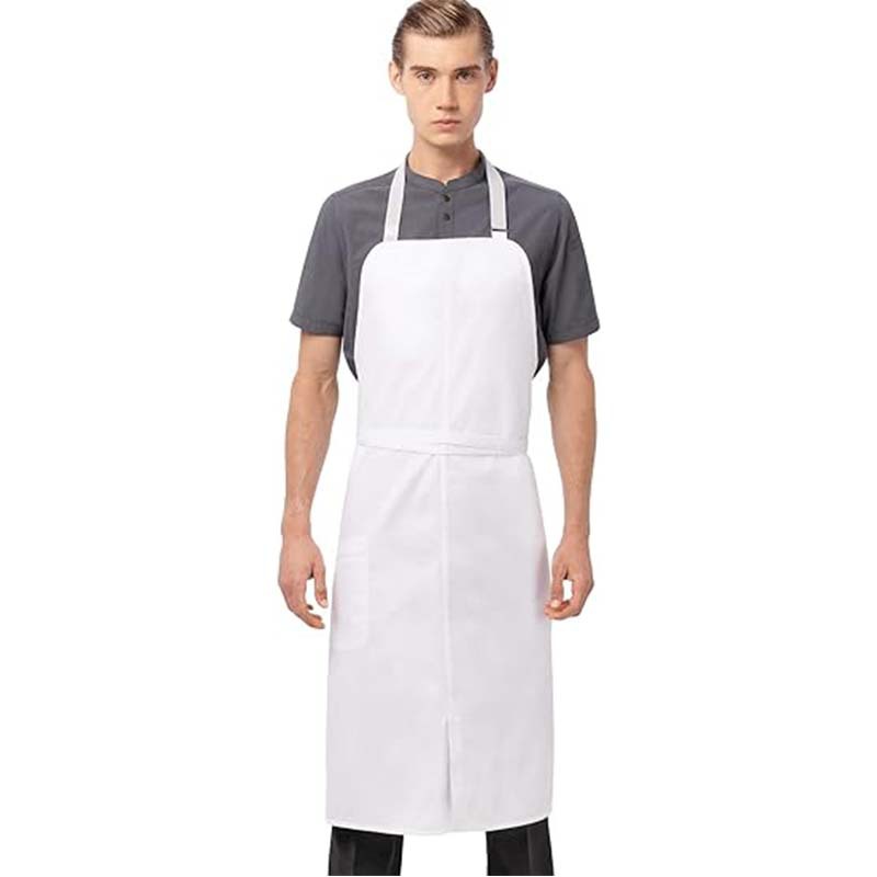 Transfronterizo Amazon poliéster algodón delantal logo personalizado cocinero camarero ropa de trabajo delantal de cocina al por mayor