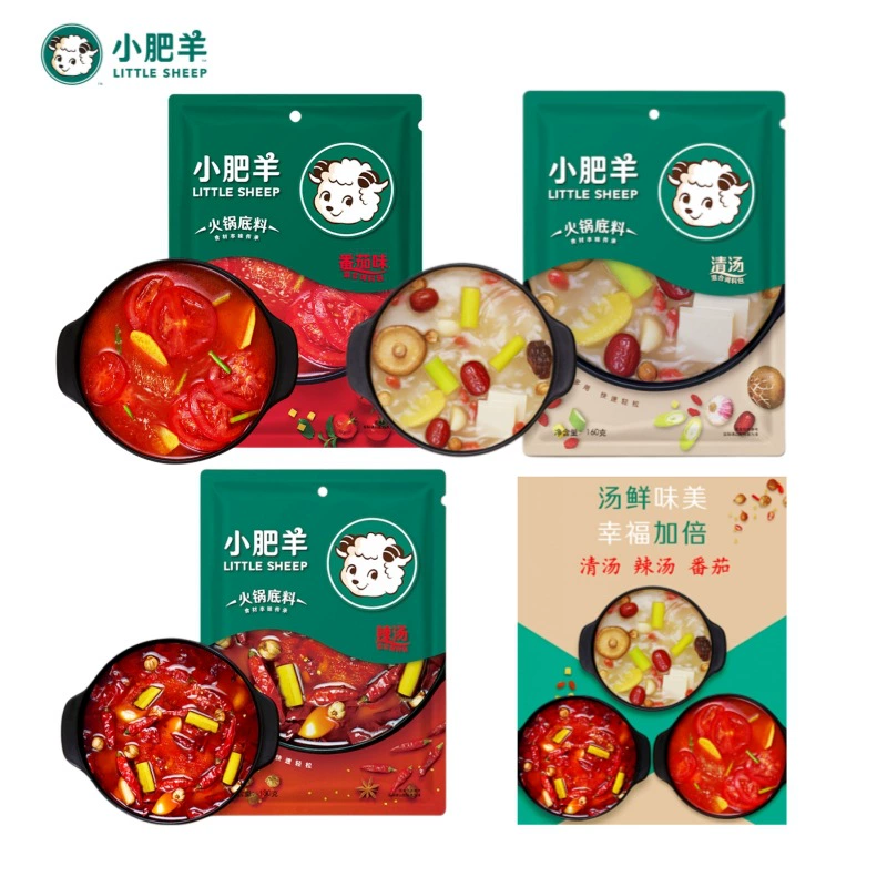 10 мешков маленьких толстых ягненков с овощами на дне прозрачного супа