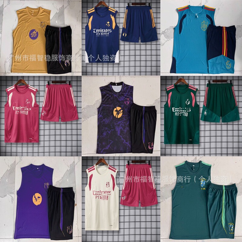 2627 New Sports Vest Jersey Spain Atletico Madrid Arsenal Mexico Xg Li Wp Football Training Uniform Quick-Drying