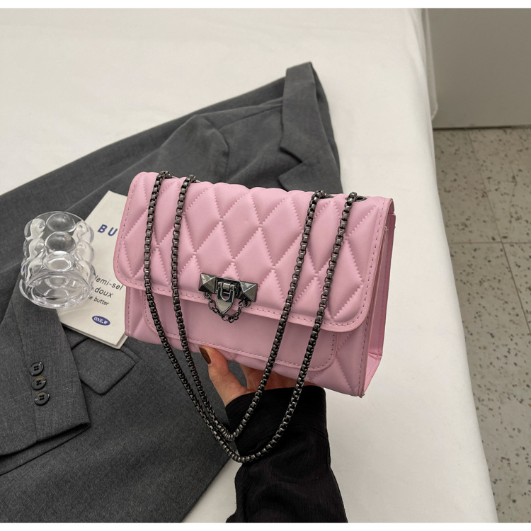 Alta textura nicho diseño personalizado moda bolso de las mujeres 2024 invierno nueva cadena rombo solo hombro bolsa de las axilas