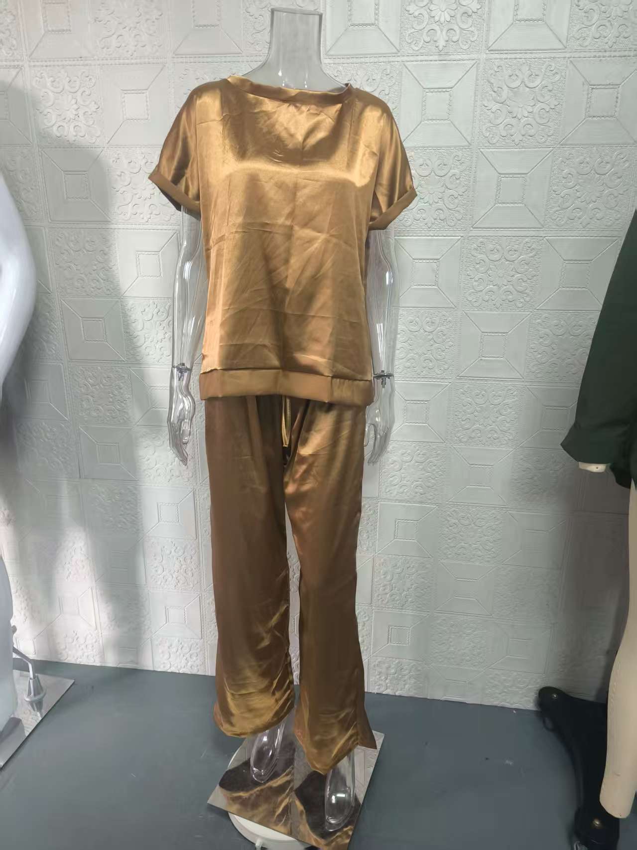 Women's Casual Loose Shirt Wide Leg Trousers Set Spring Summer Trend_ecoleips.com