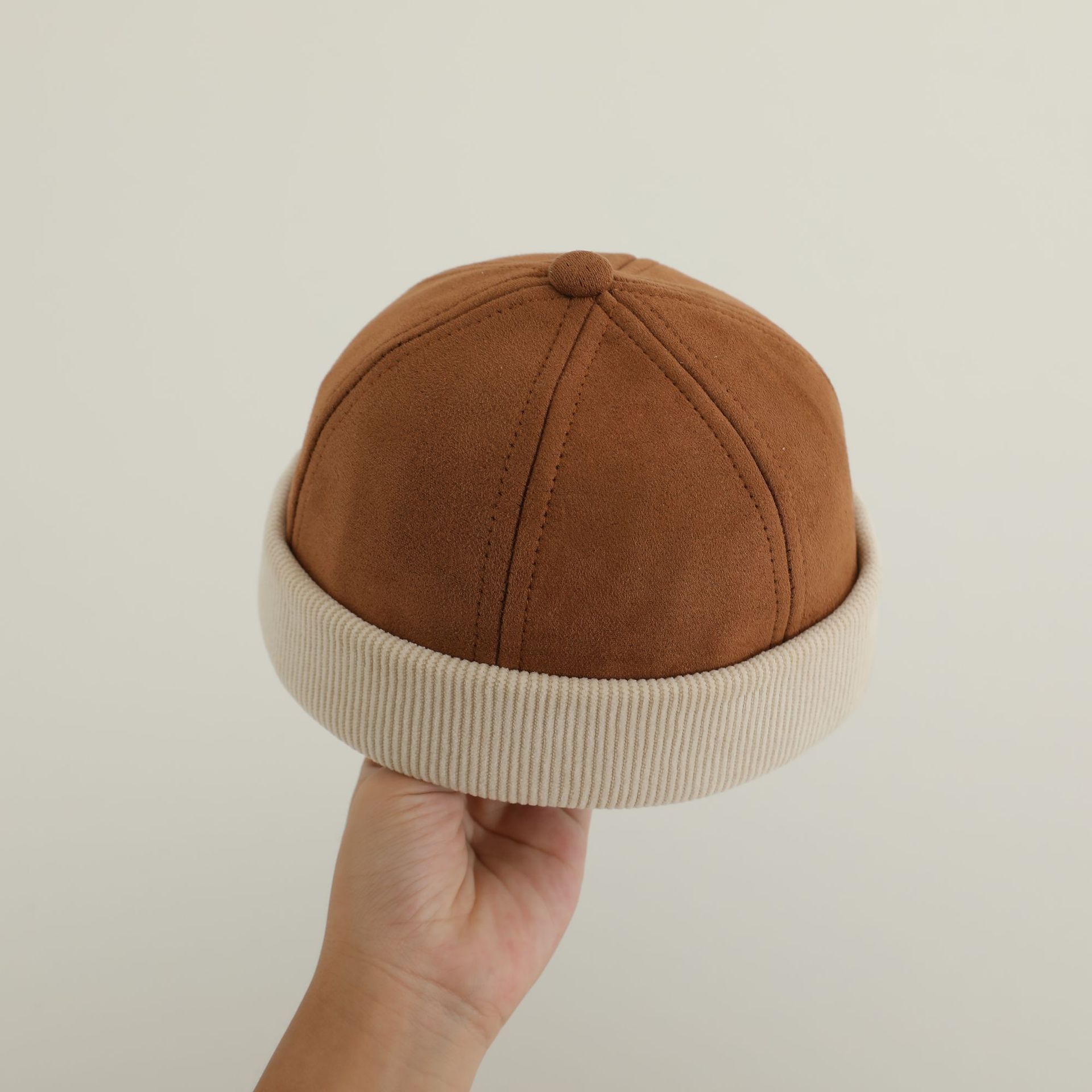 Sombreros infantiles primavera y otoño para niños, sombreros de estilo extranjero, sombreros de invierno para niños, sombreros de piel de melón coreanos, moda cool