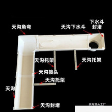 塑料排水沟PVC天沟屋檐沟管雨水槽房檐防水接阳台种菜土栽培