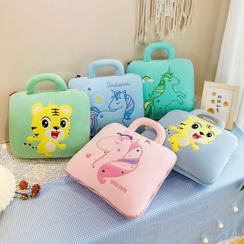 Multifunctional Folding Blanket Office Pillow Quilt Two-in-One Cartoon Air Conditioner Blanket Nap Pillow Car Cushion Kaukang