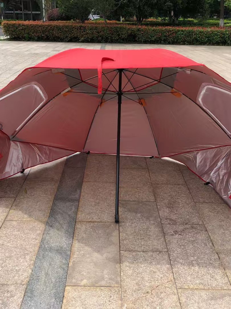 2.4 Camping multifuncional equipo de camping de playa portátil paraguas de pesca grande paraguas camping skylight