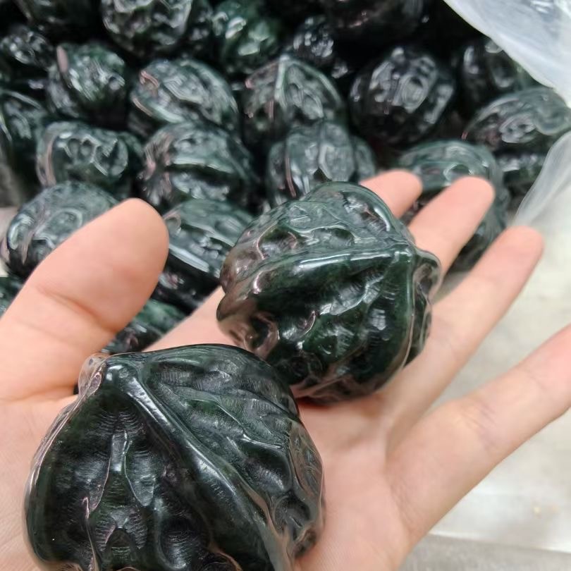 天然药王石雕刻核桃手球养生健身球玉石手球男随身把玩