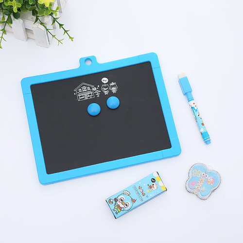 Cross-border wholesale convenient wall-mounted magnetic writing board, double-sided small blackboard with magnetic cartoon mini children's drawing board