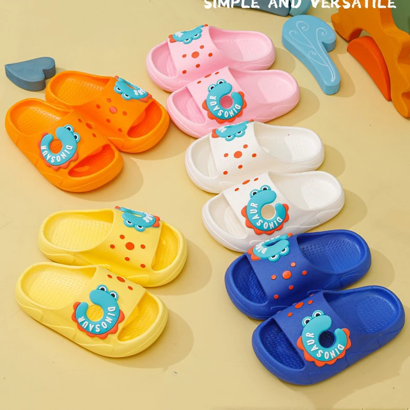 2023 новые детские тапочки для мужчин и женщин От 3 до 12 лет Детские милые детские Нескользящие летние сандалии с динозаврами с героями мультфильмов