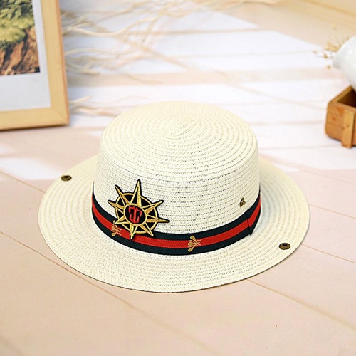 2024 spring and summer new straw jazz hat baby straw hat music hat children's straw hat factory direct sale