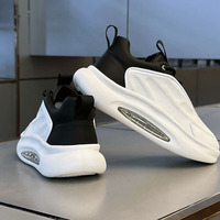 Sports shoes for men with thick soles, shock-absorbing, casual running, and men's shoes 2024 new model