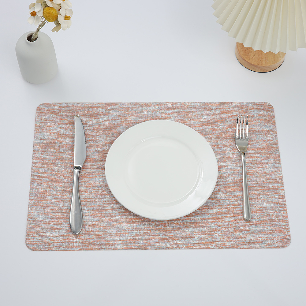 Cross-Border de cuero de grano fino mantel PVC impermeable a prueba de aceite aislado estera de mesa posavasos hogar Hotel Occidental mantel al por mayor