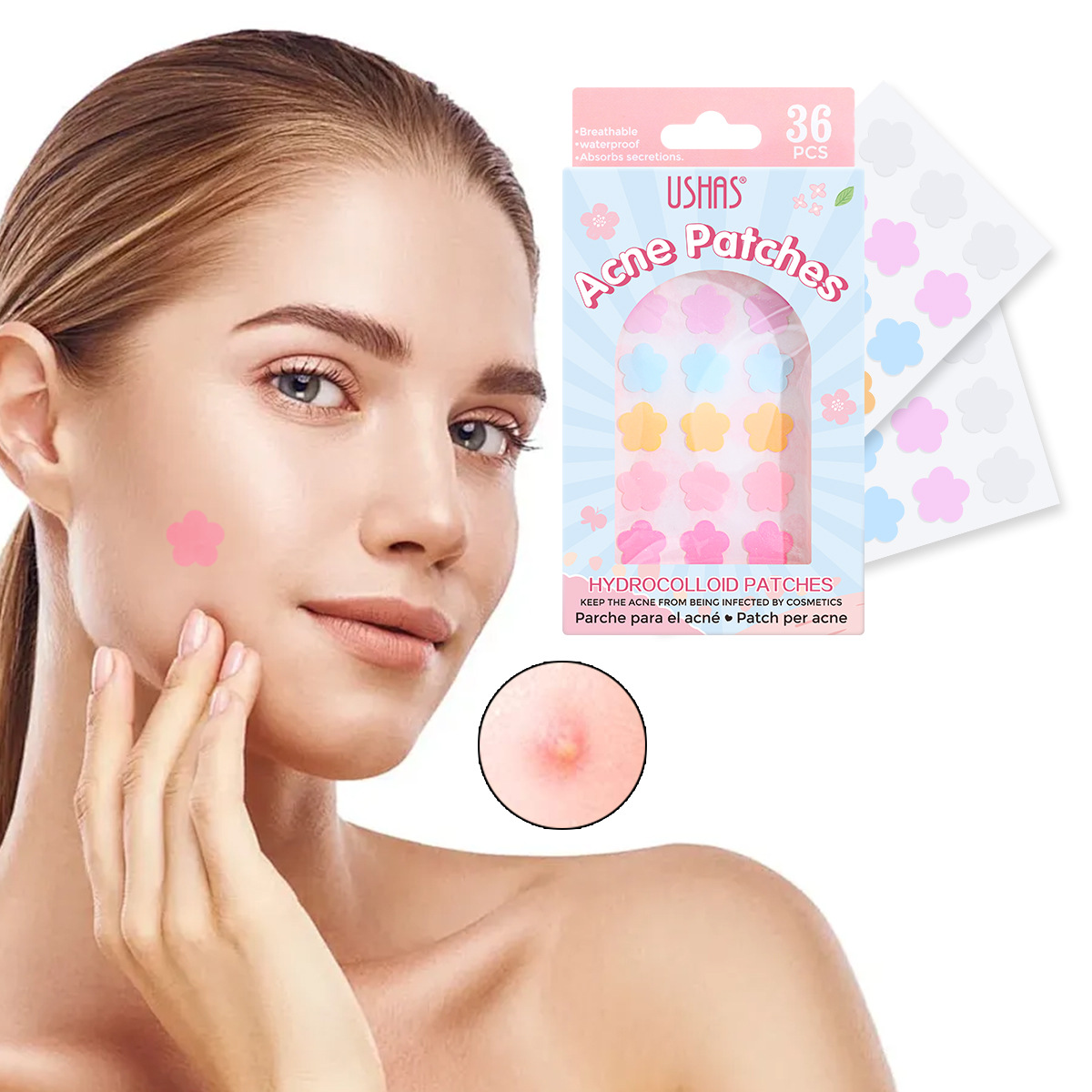 USHAS Transfronterizo Pequeño Acné Paste Concelador Invisible Día y Noche HA554