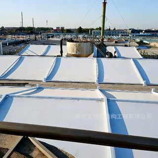定制污水池反吊膜加盖排污池雨棚膜结构张拉膜污水处理厂膜结构