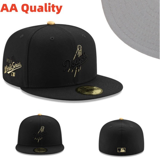 Transfronterizo 2024 Los Ángeles Dodge Grand Valley Gorra de béisbol ganadora plana Sombrero de ala plana no ajustable completamente cerrado