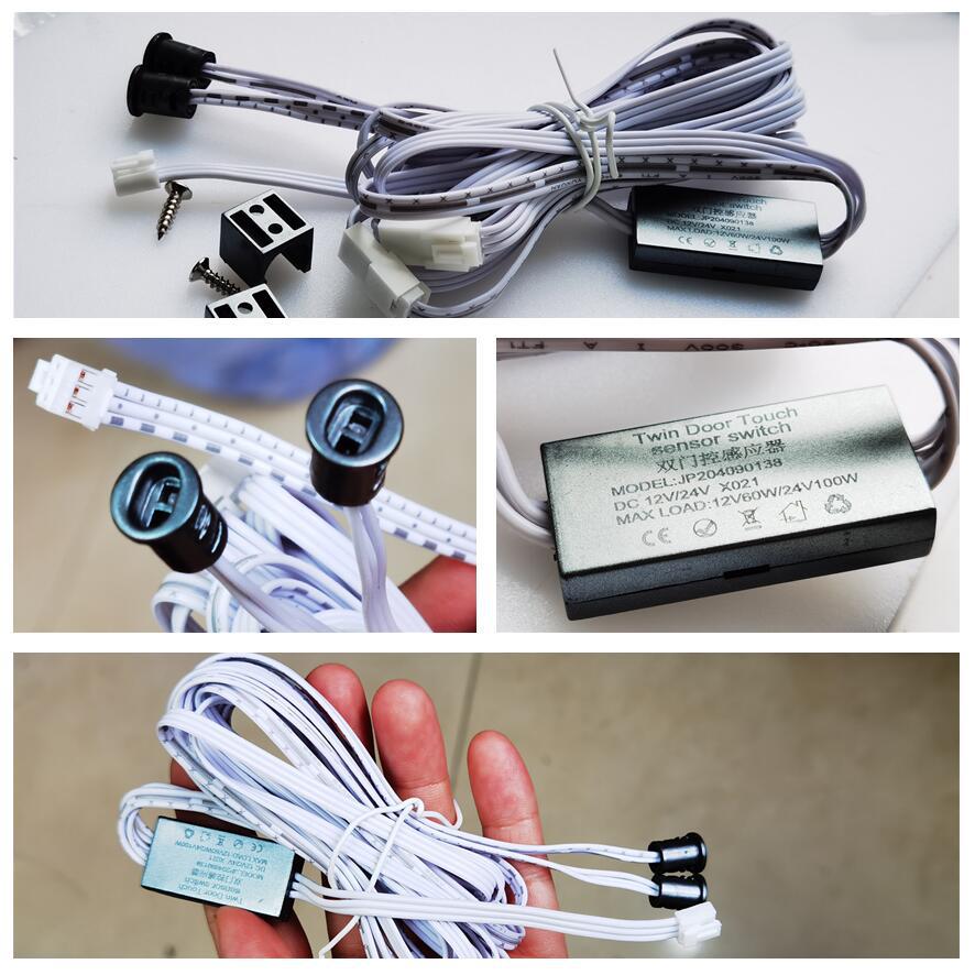 DC12V衣柜橱柜LED灯触摸开关12V双门控感应器/总控模块驱动电源