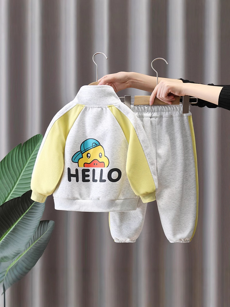 7848 Trajes de primavera para niños, uniformes de béisbol a juego de colores para niños, pantalones de dos piezas, ropa deportiva de celebridades de Internet de primavera y otoño