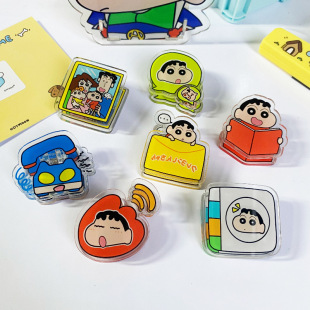 Carefully Selected Xiaoxin Note Holder Cartoon Animation Peripheral Colorful Double-Sided Clip Acrylic Pp Clip Storage Clip Test Paper Clip