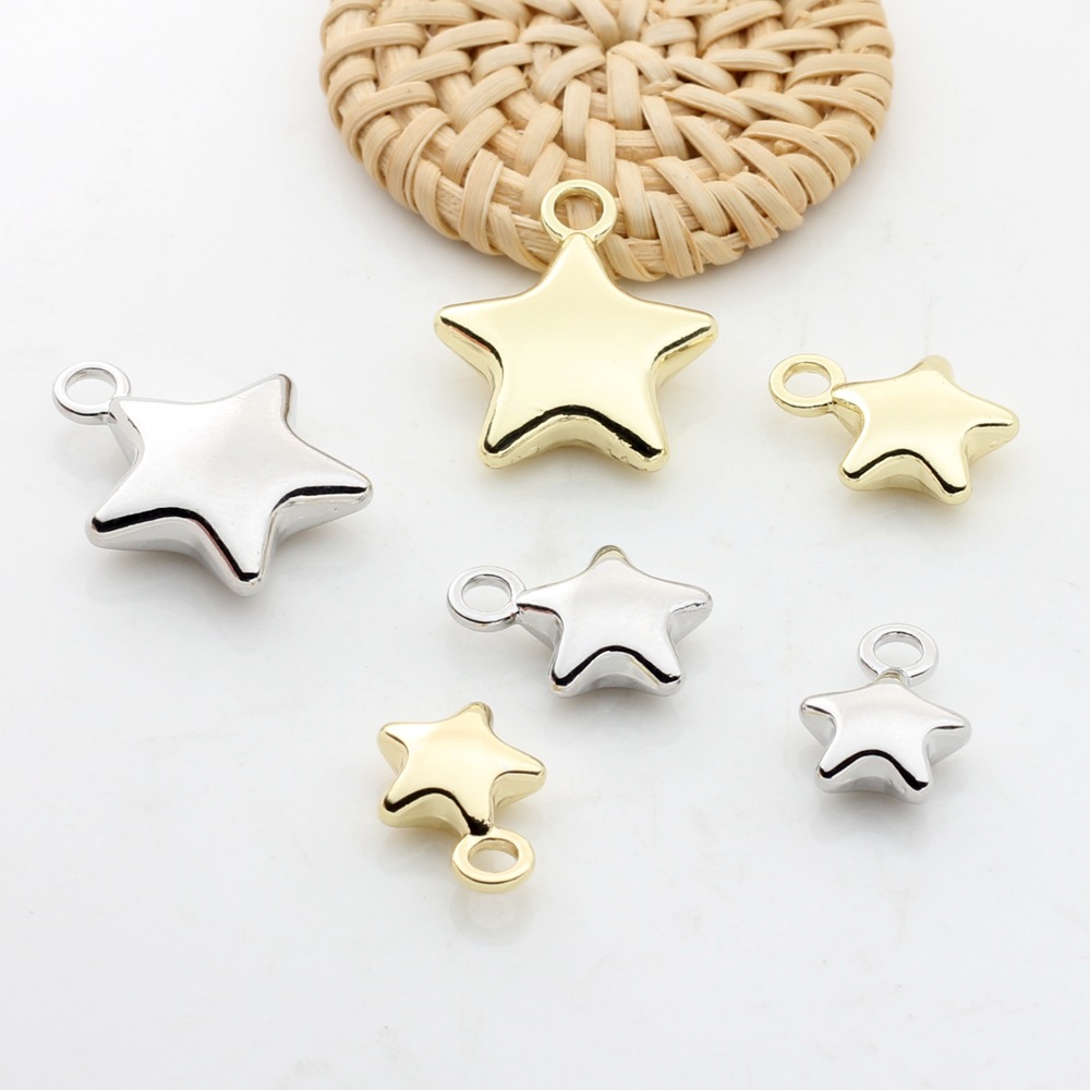 10 Pcs/package Simple Style Star Alloy Plating Beads Jewelry Accessories display picture 2