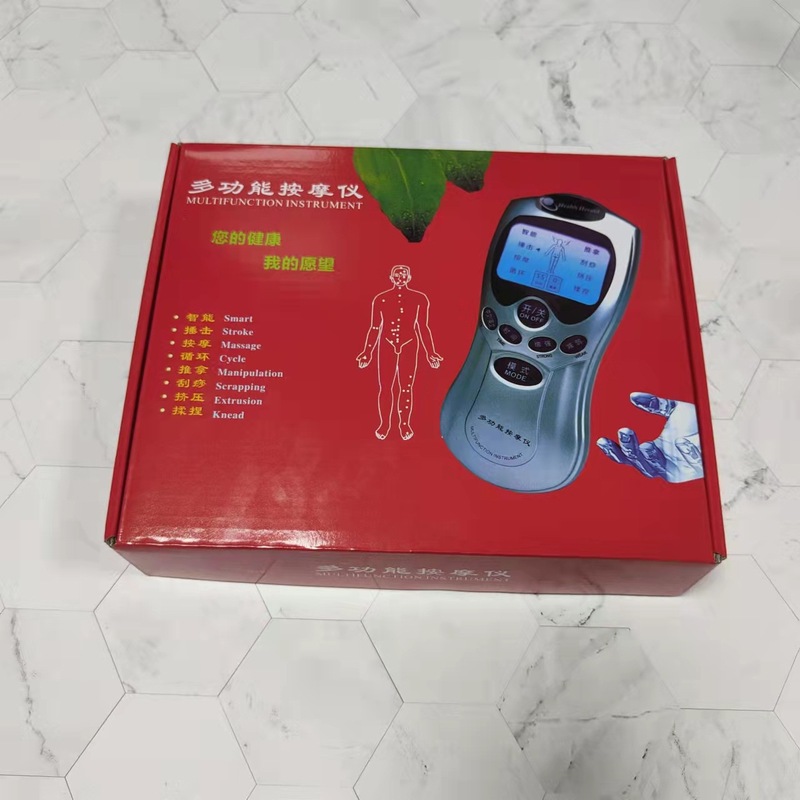 新しくアップグレードされたデュアル出力デジタル経絡マッサージ器、多機能肩と首の電気療法器、理学療法パルスミニマッサージ器|undefined