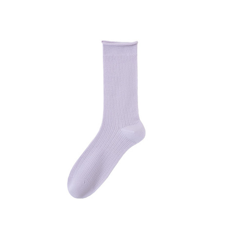 Mulberry Silk Stockings for Women, Pile-Up Style Socks, Spring/Summer Thin Mesh Breathable Mid-Calf Socks, Simple and Versatile Boneless Postpartum Socks