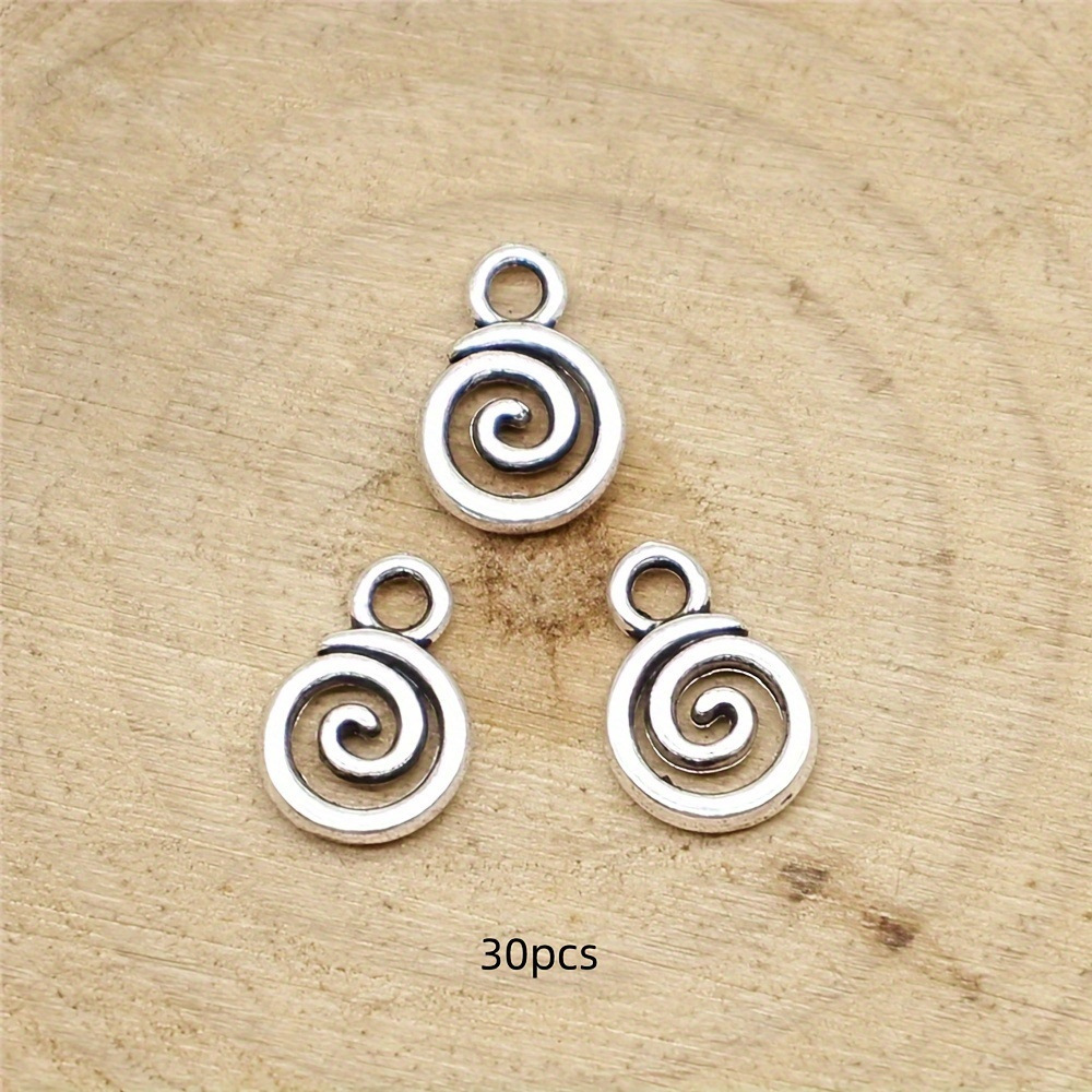 Simple Alloy Hollow Spiral Pendant Pendant DIY Bracelet Necklace Earrings Earrings Accessories