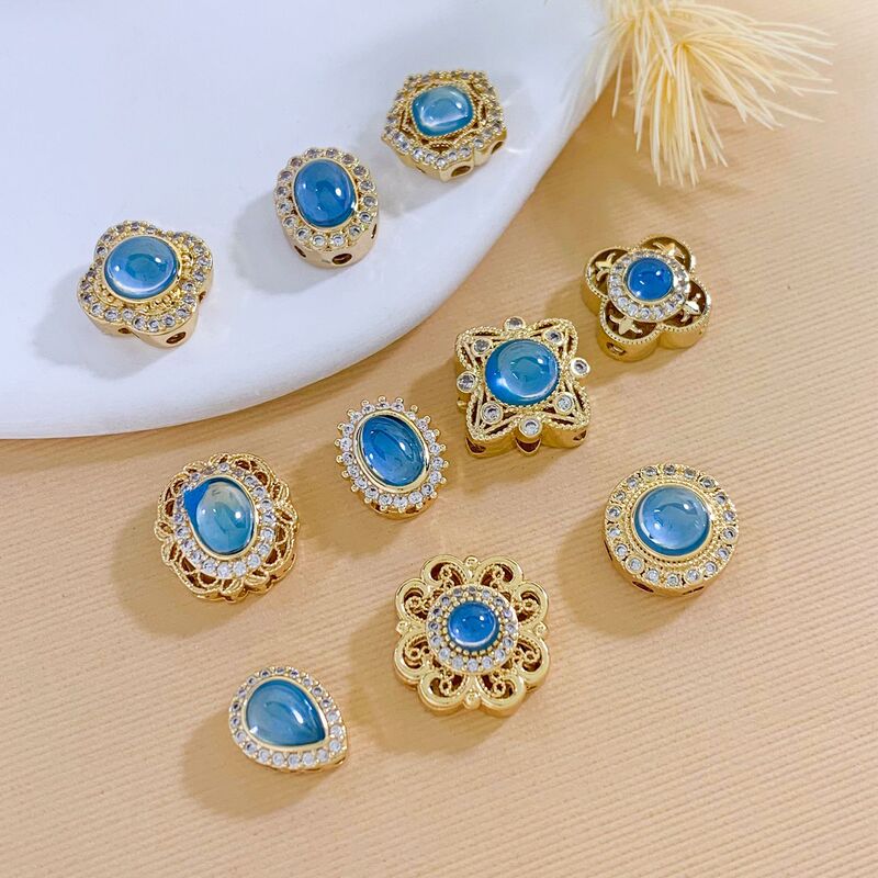 ビーズ幸運の四つ葉のクローバーブレスレットビーズニッチハイエンドファッション DIY アクセサリーブレスレットネックレススルーホールアクセサリー|undefined