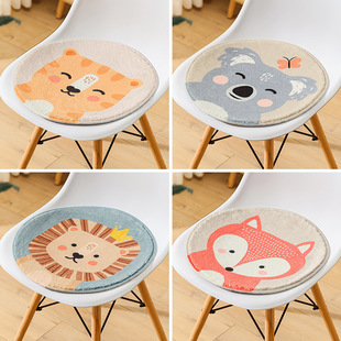 Winter Office Sedentary Round Chair Cushion Kindergarten Cushion Children's Small Stool Round Cushion Thickened Warm Ass Cushion