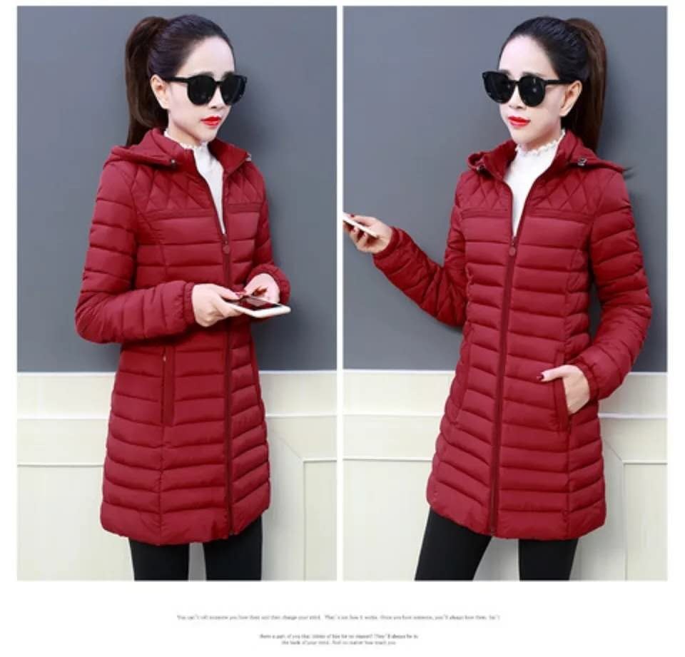 Chaqueta acolchada femenina invierno ligera