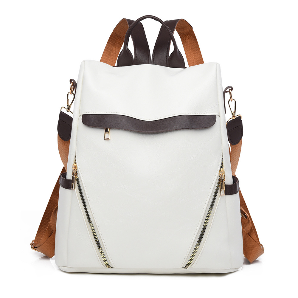 Mochila antirrobo para damas retro al por mayor transfronteriza 2025 nueva mochila multifuncional de cuero suave simple y versátil