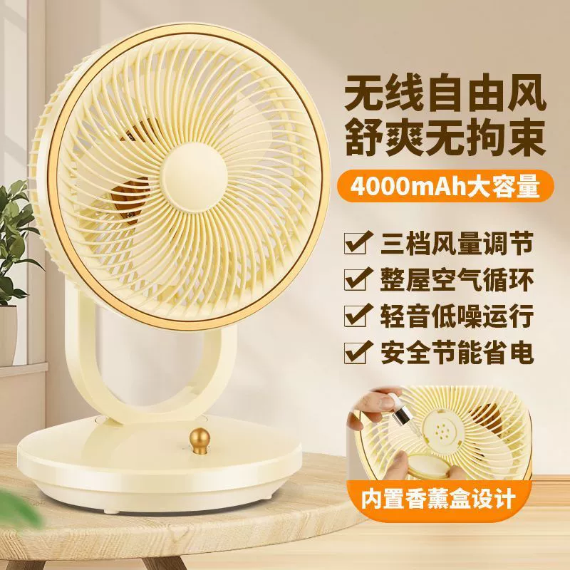 Настольный электрический вентилятор для циркуляции воздуха, большой вентилятор для офиса, настольный вентилятор для гостиной, компактный, с мягким шумом, Amazon