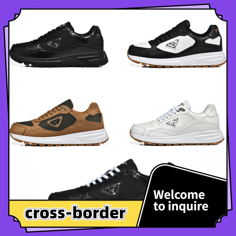 Putian Pa Home Sports Shoes Thick-Soled Casual Shoes for Men and Women with Zigzag Soles Fashionable Casual Shoes for Men with Leather Breathable Triangle Logo