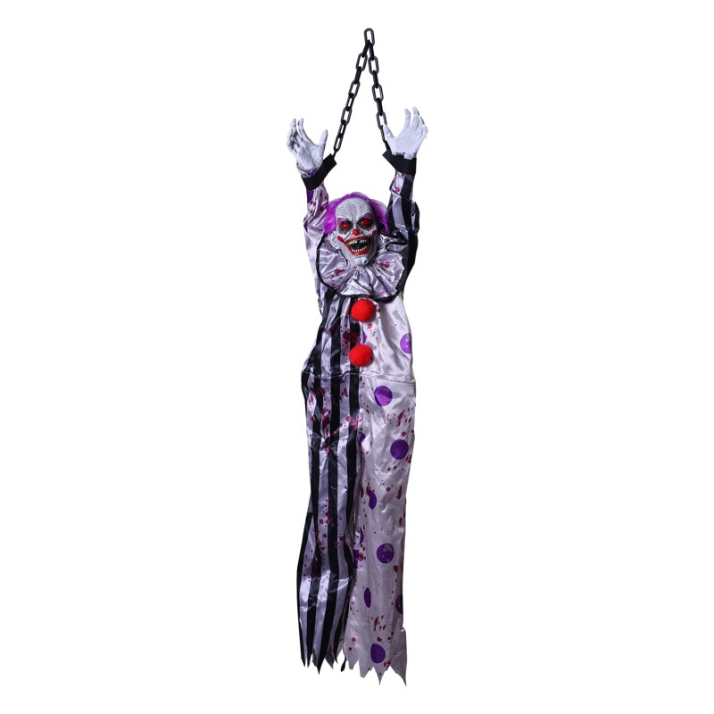 Halloween nuevo controlado por voz sonido luminoso colgante fantasma decoración de terror accesorios de la casa embrujada suministros payaso enfermera
