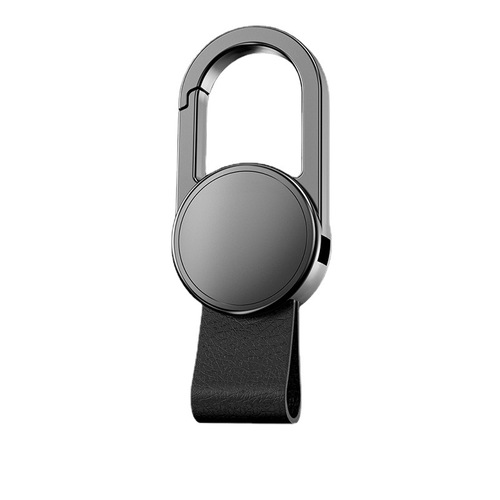 Car keychain men's leather keychain metal personality men's waist hanging simple square buckle lock pendant creative high-end