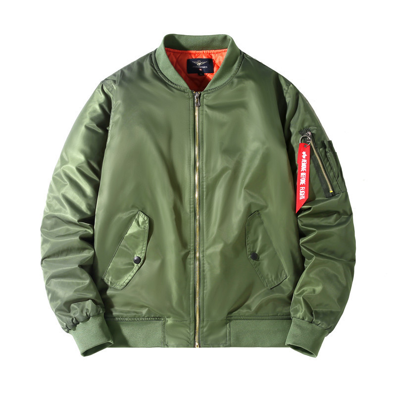 Men's Trendy Oversized Flight Jacket for Autumn and Winter, Plus-Size Casual Baseball Jacket, Lightweight Cotton Coat