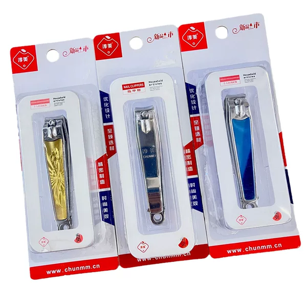 Chunmei nail clippers 618 blister independent packaging large flat nail clippers nail clippers single with ear pick