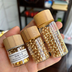 Golden Bean Small Glass Bottle Small Bottle Glass Jar Golden Bean Bottle Save Gold Bean Small Bottle Storage Bottle Save Gold Bottle