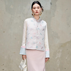 新中式真丝宋锦马甲女2025新中国风金鱼闹彩蝶桑蚕丝坎肩背心上衣