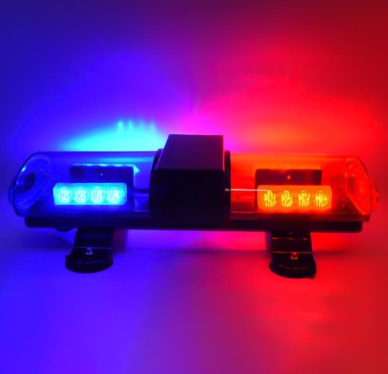 Cross-border LED high-power car roof flashing lights highlight warning lights traffic engineering road opening short-row siren lights