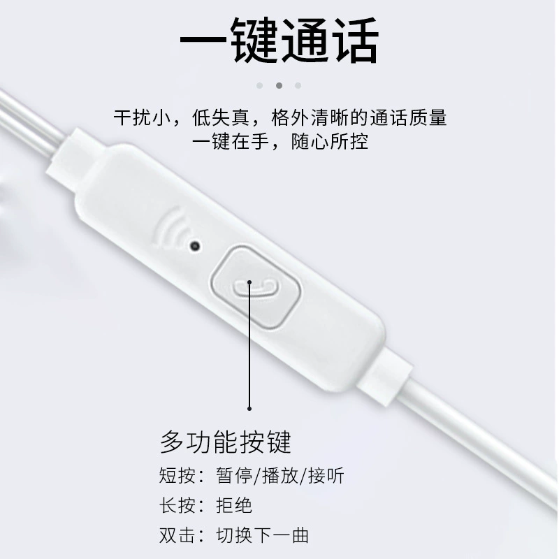 Проводные внутриканальные наушники (совместимы с Apple, Huawei) с проводным контролем и микрофоном, 3,5 мм, разноцветные