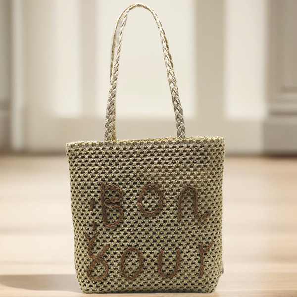 Beach straw one-shoulder bag