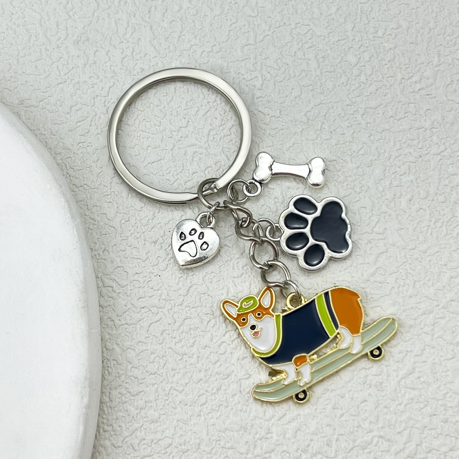 Dog Pattern 1 Piece Casual Cute Simple Style Dog Alloy Enamel Keychain
